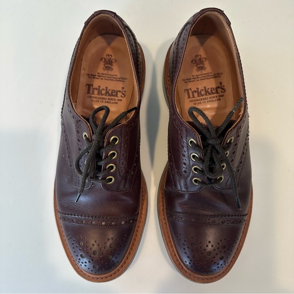 Tricker's Dark Brown Brogue Oxfords - Picture 3 of 6